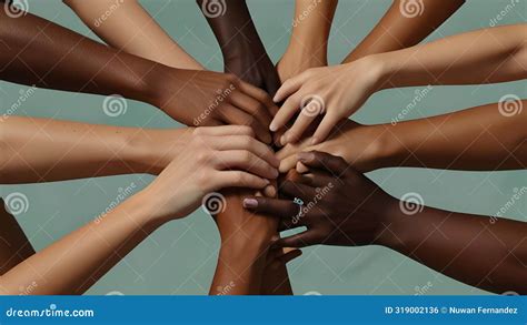 hands  diverse group  people holding hands  flat cartoon