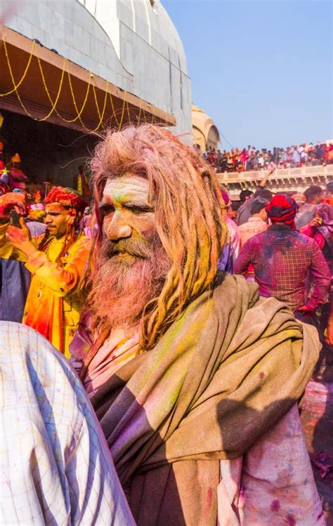 Mathura holi festival editorial image. Image of colours - 175012140