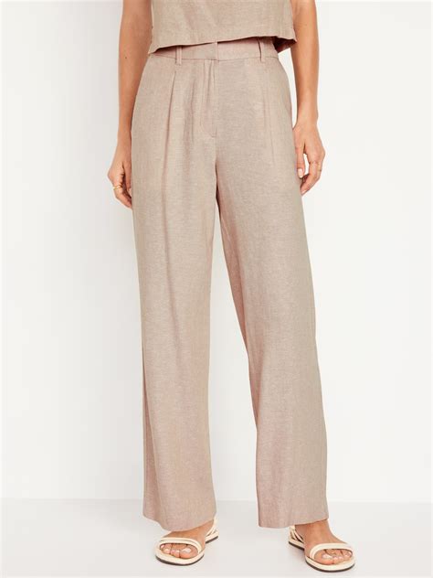 wide leg linen pants women 10