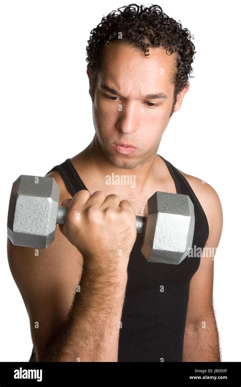 isolated young man exercising stock photo alamy