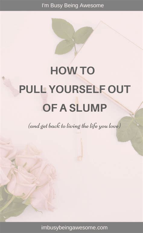 how to get out of a depression slump