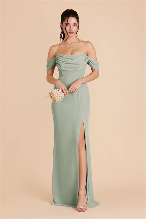 Mira Chiffon Dress in Sage | Birdy Grey | Bridesmaid dresses, Sage