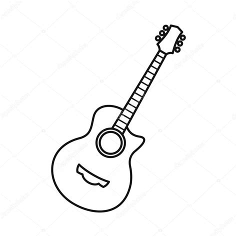 guitar drawing outline  paintingvalleycom explore collection