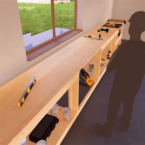 diy compact workbench plans  small spaces space saving design