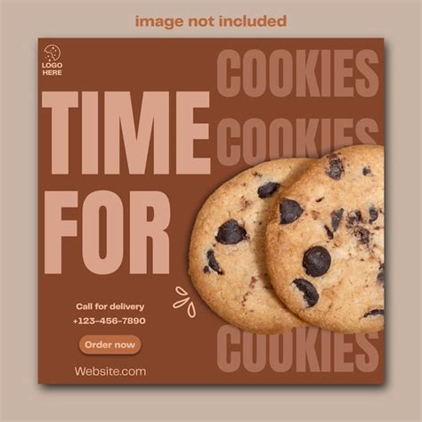 premium vector cookies social media post template