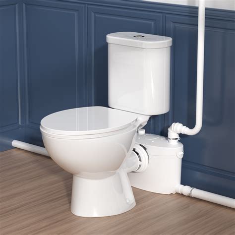 SUPERFLO Upflush Toilet for Basement-Macerating Toilet with 600W
