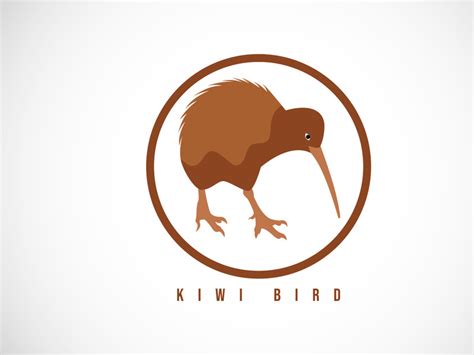 Kiwi bird in a circle. Kiwi bird logo design template ~ EpicPxls