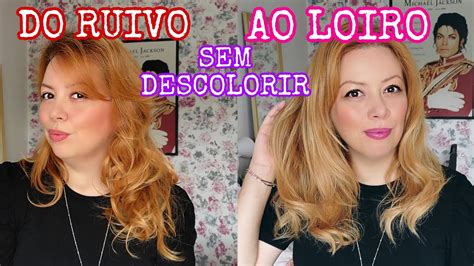 Do Ruivo Ao Loiro Mel - PINTANDO O CABELO DE LOIRO | DO RUIVO AO LOIRO SEM DESCOLORIR - YouTube