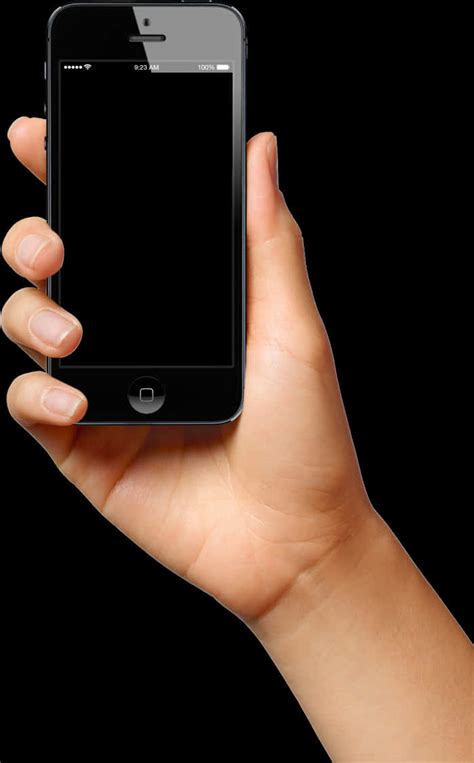 Download Hand Holding Smartphone Isolated | Wallpapers.com
