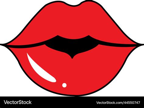 Lips silhouette Royalty Free Vector Image - VectorStock