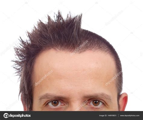 male upper  face  funny haircut  copyspace  large