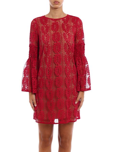 Short dresses Michael Kors - Bell sleeve see-through lace dress
