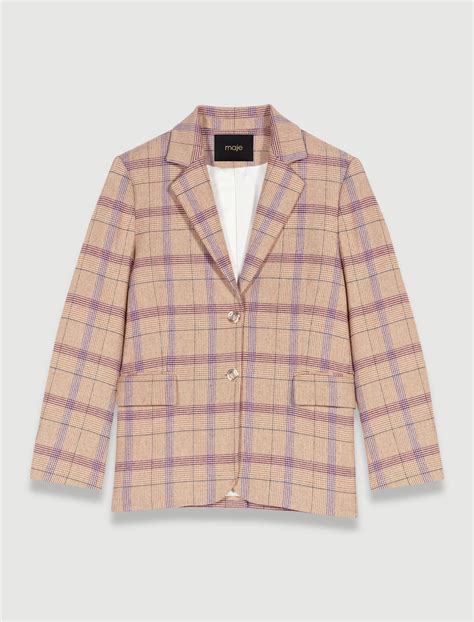 Checked Suit Jacket | Maje