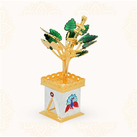 Buy Traditional Enamel Coated Silver Thulasi Maadam |GRT Jewellers