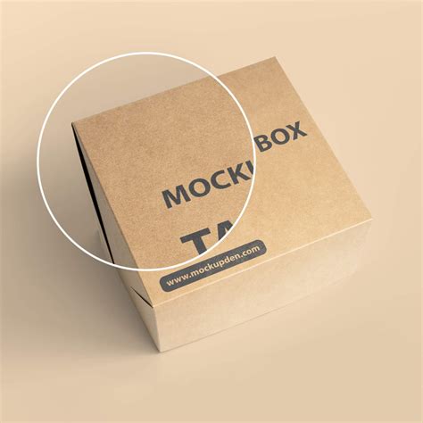 Free Take Out Box Mockup PSD Template - Mockup Den