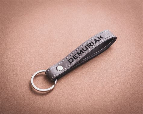 Personalized Leather Keychain for Men Custom Keychain Mens - Etsy