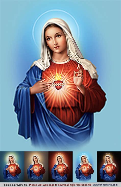 Immaculate Heart of Mary 87 MB | Mother mary images, Mother mary ...