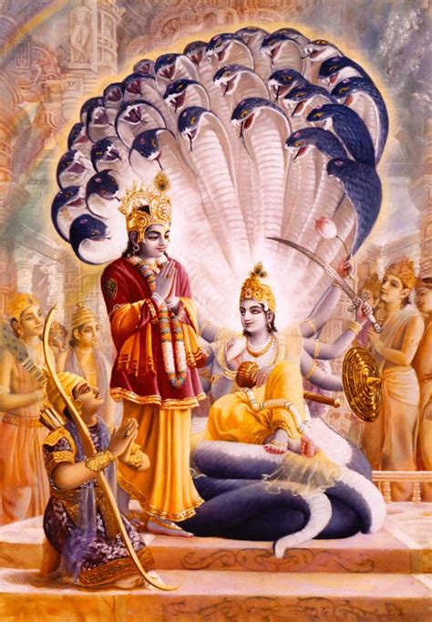 Krishna and Arjuna Visit Maha-Vishnu