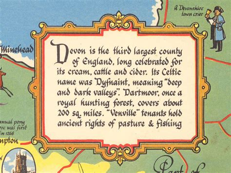 Devon Map the Shire of Great Seamen Pictorial Map of Devon - Etsy UK