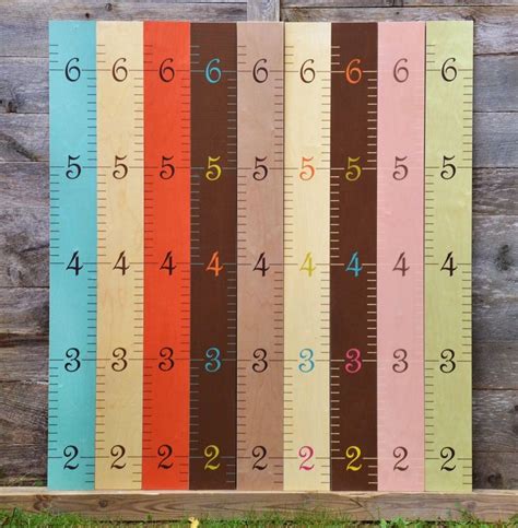 Cute Wooden Ruler Growth Chart for Kids