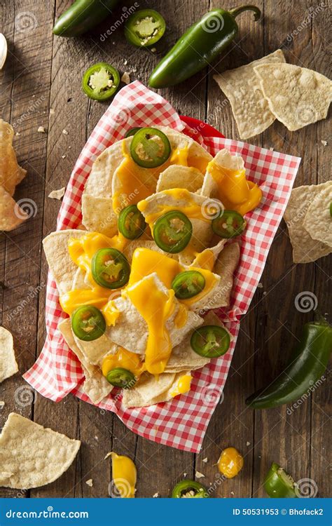 Homemade Nachos with Cheddar Cheese Stock Image - Image of mexican ...