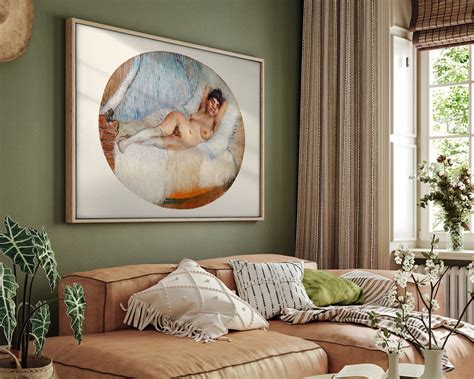 Van Gogh nude Woman on a Bed Art Print, Vintage Print, Impressionist