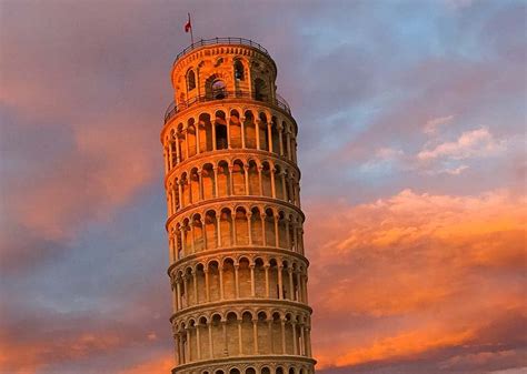 Visiting the Leaning Tower of Pisa, Italy, at Sunset