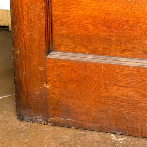 salvaged  panel oak pocket door