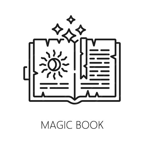 Premium Vector | Magic spell book icon for witchcraft esoteric
