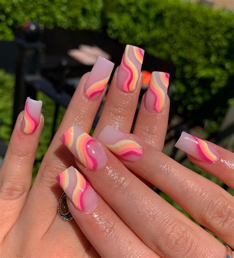acrylic nail designs  summer