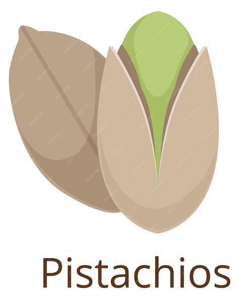 Premium Vector | Pistachios icon healthy organic nuts cartoon symbol