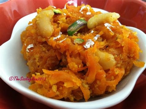 sizzling pan gajar halwa carrot halwa  vanilla ice cream