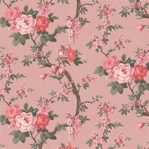 Wallpaper Flowers Vintage Vintage Floral Wallpaper Canada | Mode Rose