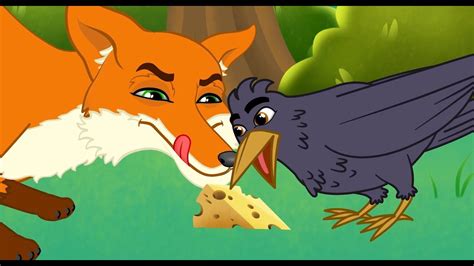 O Corvo E A Raposa - A Raposa e o Corvo | Fabula | Desenho animado infantil com os ...