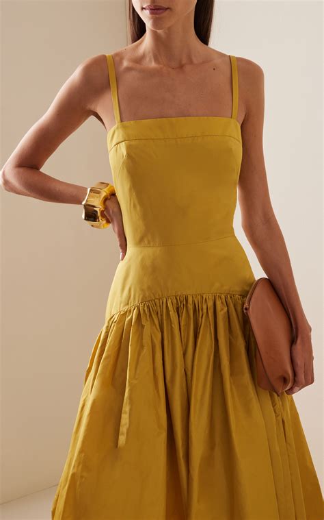 Gathered Drop-Waist Silk Midi Dress By Martin Grant | Moda Operandi in