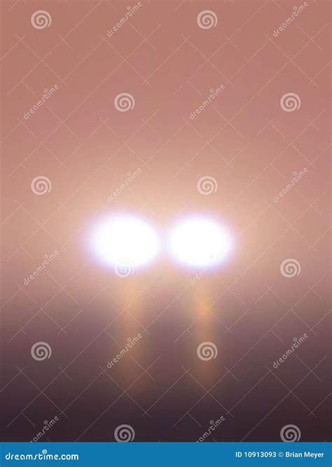eerie lights   fog stock image image  reflect