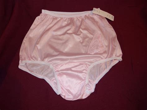 Soft Shiny Pink All Nylon Bubble Brief Panties 2x nylon crotch size 5 ...
