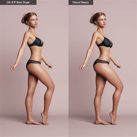 Natural Beauty - Full Body Morphs G8-8.1Female(s) 3D Figure Assets