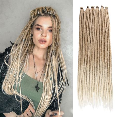 Amazon.com : Leeven 40 Strands Thin Synthetic Dreads Extensions 24 Inch