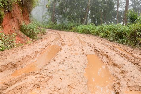 muddy country road