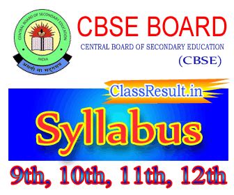 CBSE Syllabus 2024 Exam Test Central Board of Secondary Education Latest Course Curriculum 2023 ...