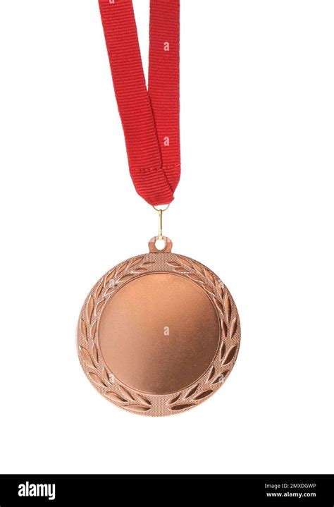 Bronze medal isolated on white. Space for design Stock Photo - Alamy