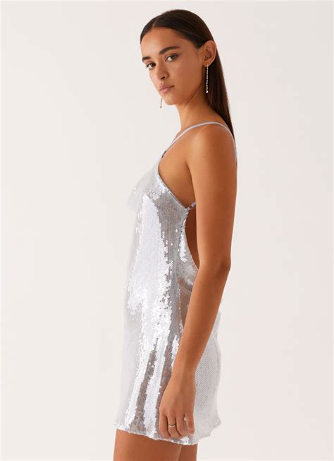 Radiant Energy Cowl Back Mini Dress - Blue – Peppermayo US