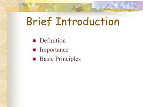 PPT - Brief Introduction PowerPoint Presentation, free download - ID:274785