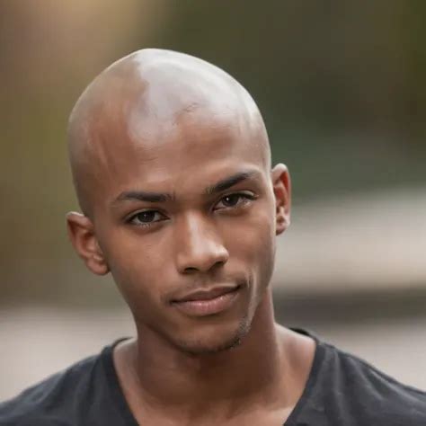 futuristic portrait   man   bald head   white shirt skin