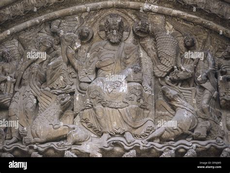 Romanesque Art. France. 12th century. Moissac Abbey. Tympanum of the ...