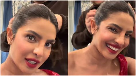 priyanka chopra posts  fun video    pro untied  hair