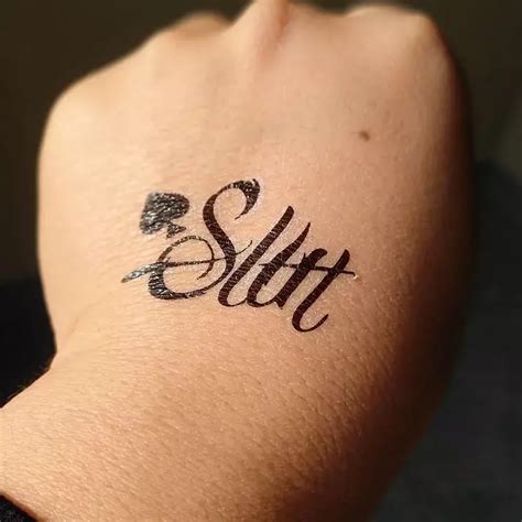 SLUT - Queen Of Spades Cuckold tatuaje temporal fetiche para Hotwife ...