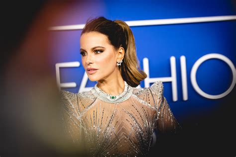 Kate Beckinsale Wore a Stunning Sparkly Naked Dress to the Fashion