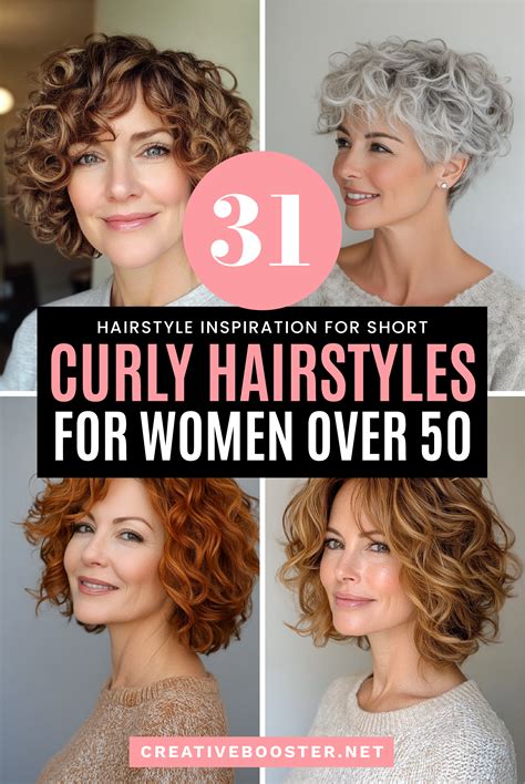 Curly Short Hairstyles For Older Women Over 50 Best Short Curly